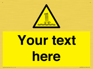 Custom warning artificial waterfall